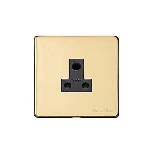 Studio Range-Polished Brass-5 Amp 3 Round Pin Socket