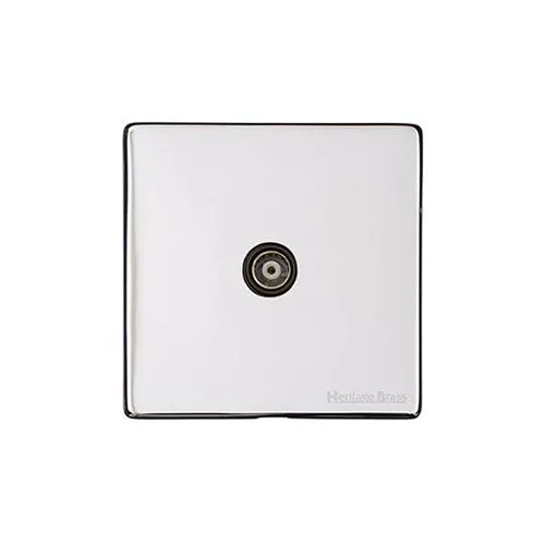 Studio Range-Polished Chrome-1 Gang Non-Isolated TV Coaxial Socket
