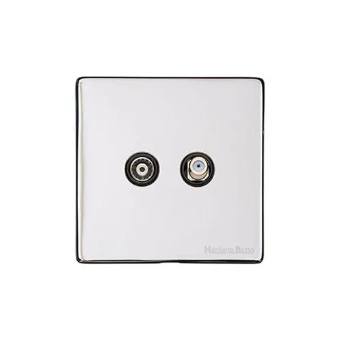 Studio Range-Polished Chrome-TV/Satellite Socket