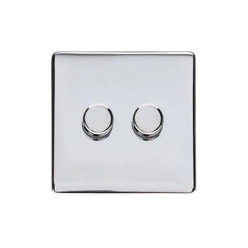 Studio Range-Polished Chrome-2 Gang Dimmer (400 watts)