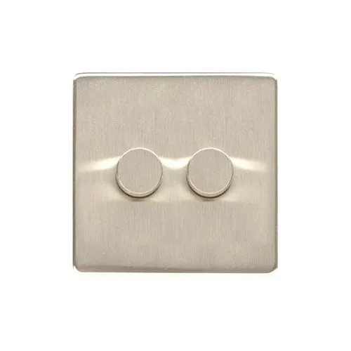 Studio Range-Satin Nickel-2 Gang Dimmer (250 watts)