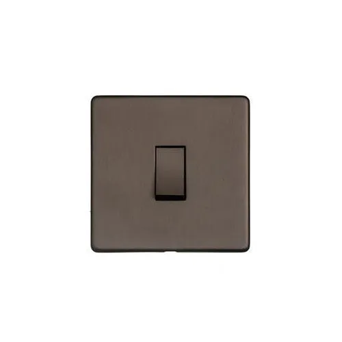 Studio Range-Matt Bronze-1 Gang Intermediate Rocker Switch (10 Amp)