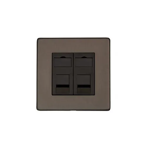 Studio Range-Matt Bronze-2 Gang RJ45