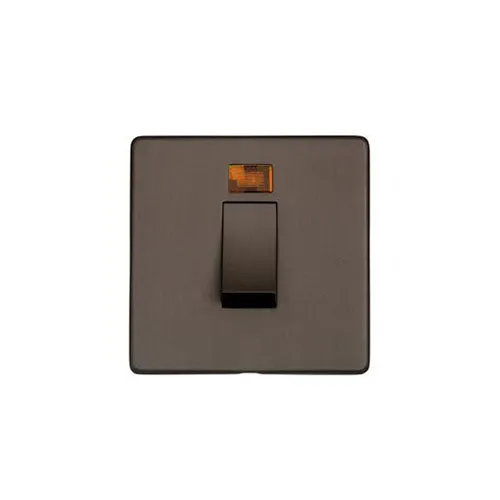 Studio Range-Matt Bronze-45A DP Cooker Switch with Neon (single plate)