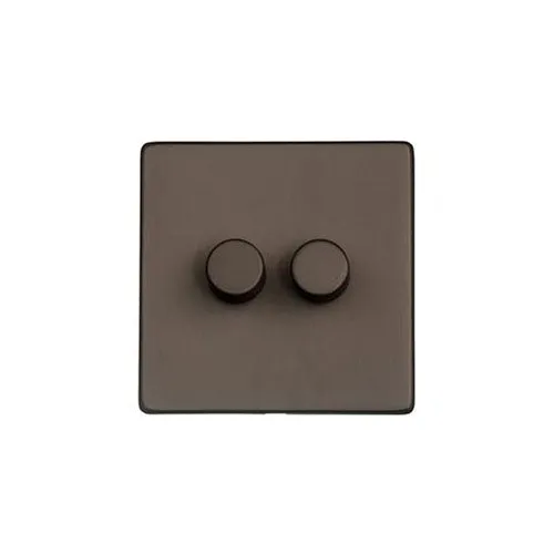 Studio Range-Matt Bronze-2 Gang Dimmer (400 watts)