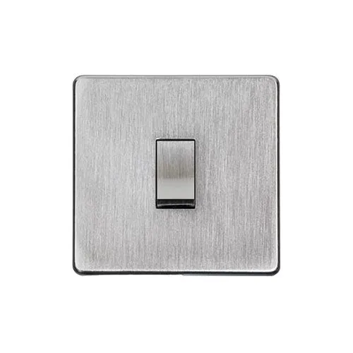 Studio Range-Satin Chrome-1 Gang Rocker Switch (10 Amp)