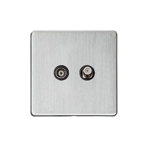 Studio Range-Satin Chrome-TV/Satellite Socket