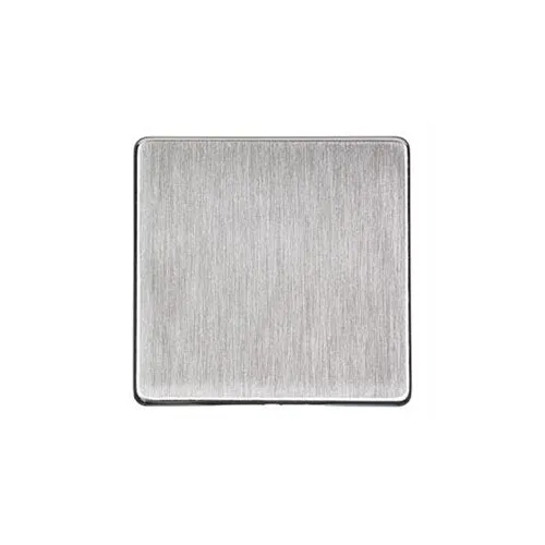 Studio Range-Satin Chrome-Single Blank Plate