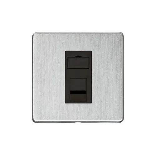 Studio Range-Satin Chrome-1 Gang RJ11