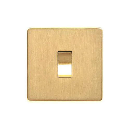 Studio Range-Satin Brass-1 Gang Rocker Switch (10 Amp)