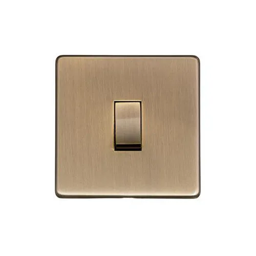 Studio Range-Antique Brass-1 Gang Rocker Switch (10 Amp)