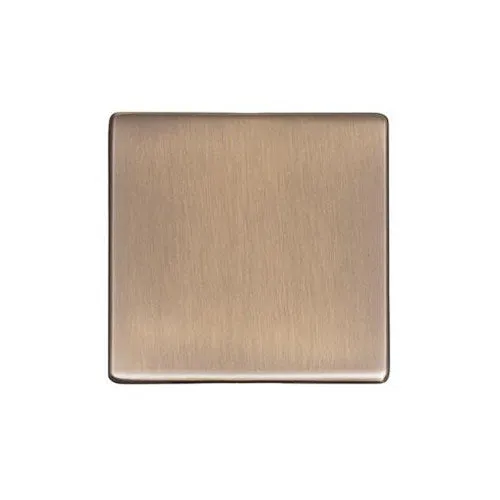 Studio Range-Antique Brass-Single Blank Plate