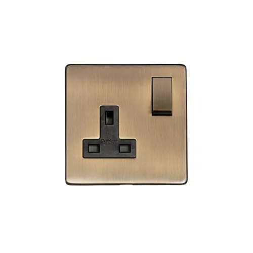 Studio Range-Antique Brass-Single Socket (13 Amp)