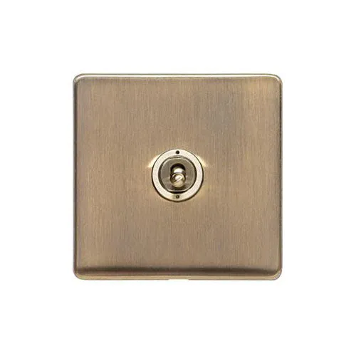 Studio Range-Antique Brass-1 Gang Toggle Switch