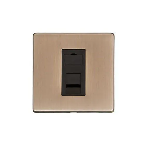 Studio Range-Antique Brass-1 Gang RJ11