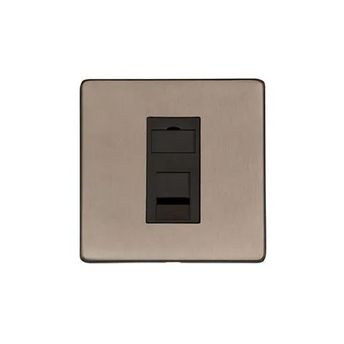 Studio Range-Aged Pewter-1 Gang RJ11