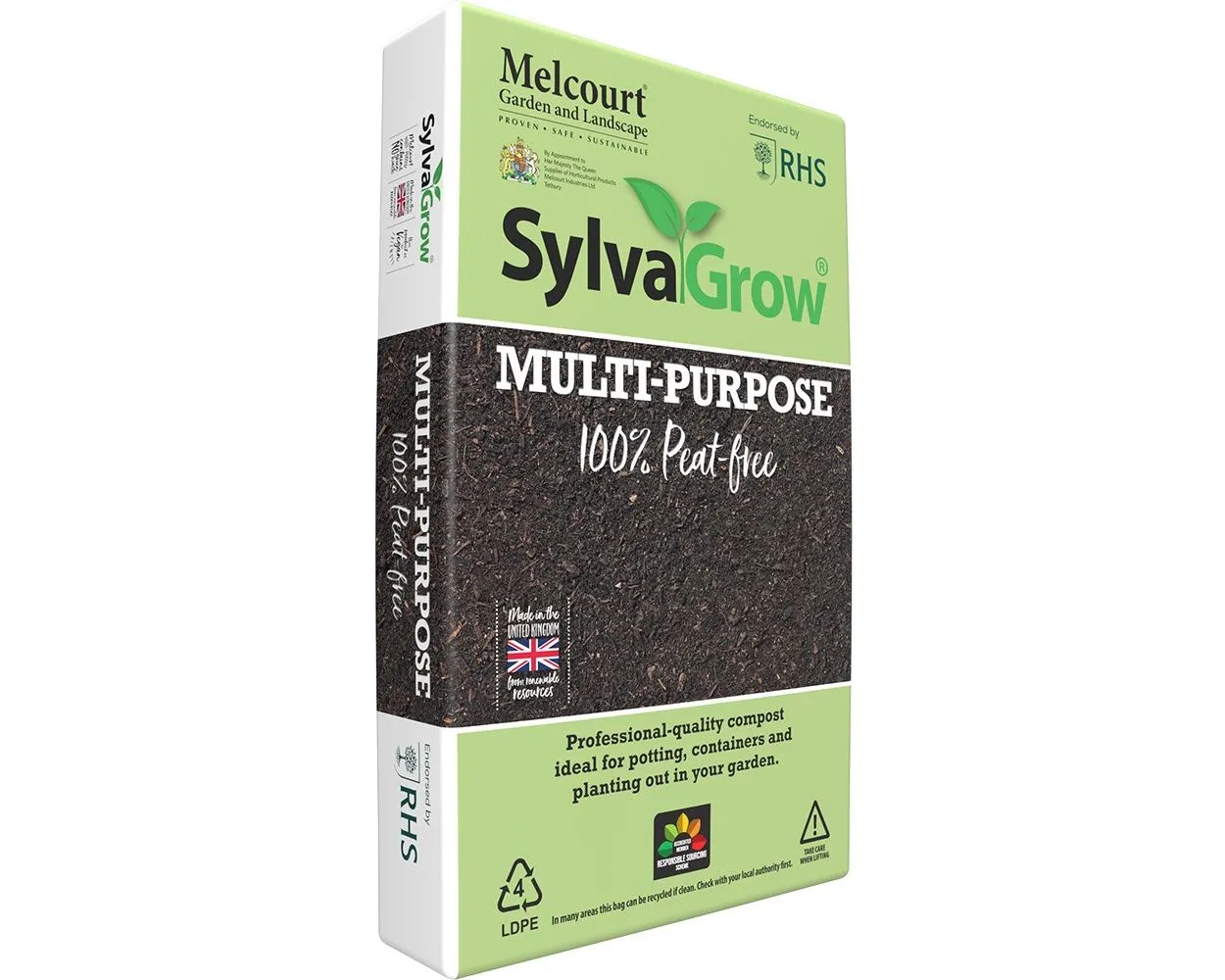 SylvaGrow Sustainable Multi Purpose (Peat-free) Compost, 40 ltr