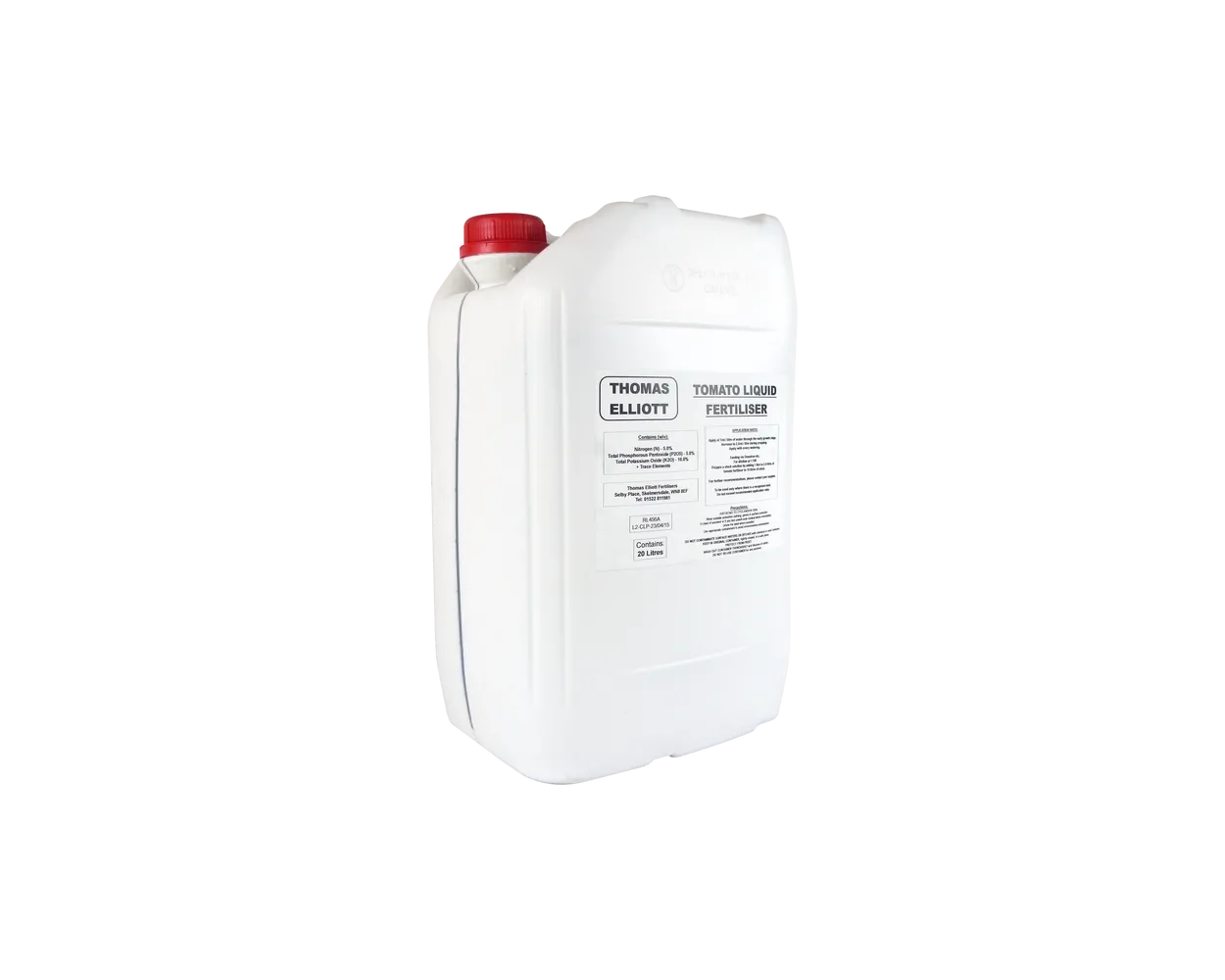 Thomas Elliott Tomato Fertiliser  5 - 5 - 10 + TE, 20 ltr bottle