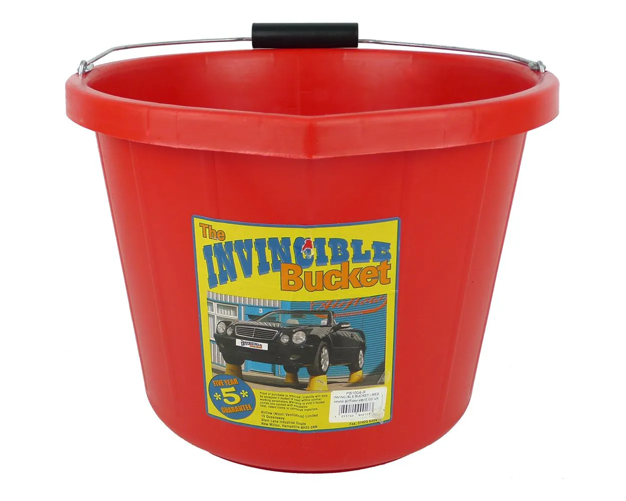 Invincible Bucket , 3 gallon - red
