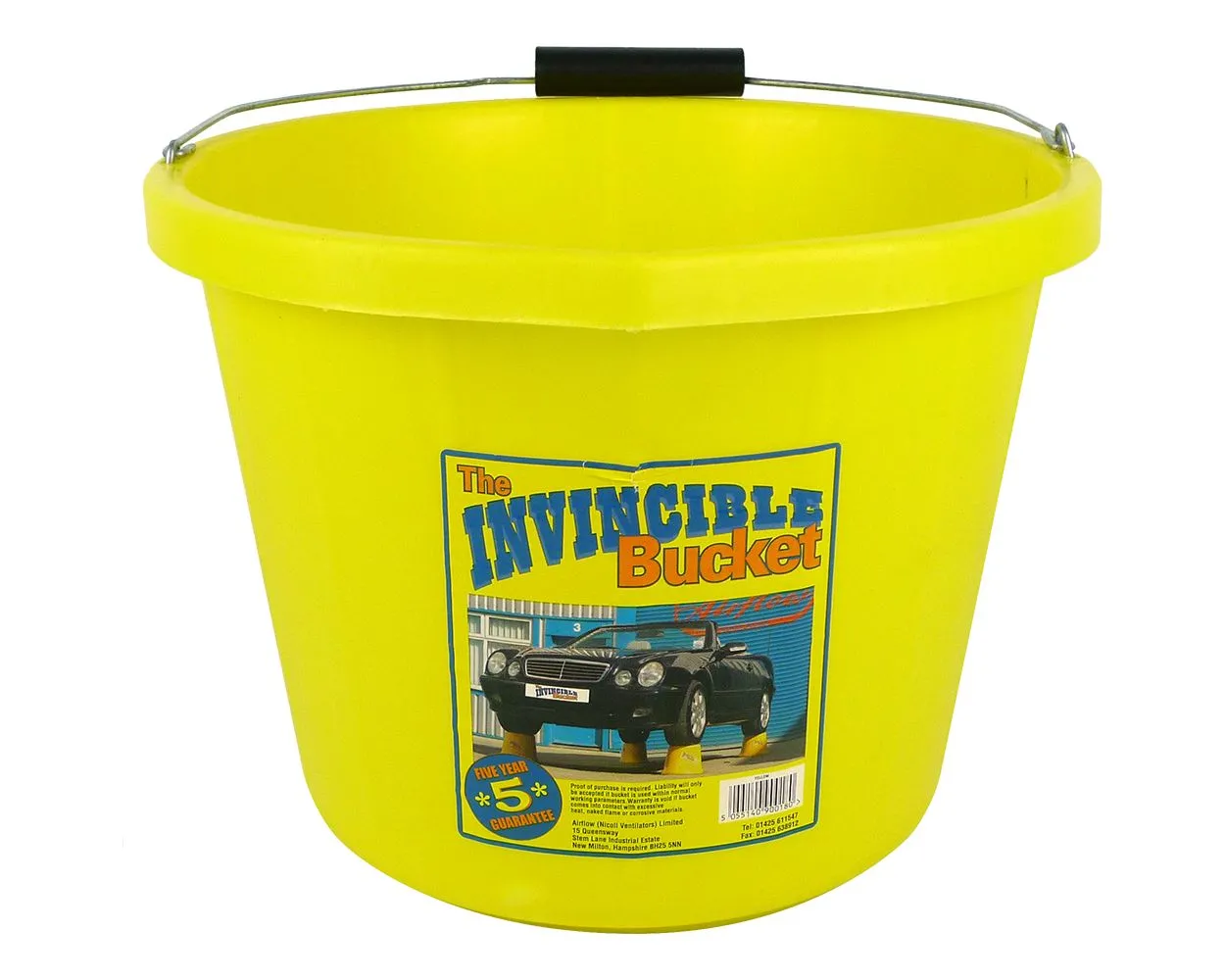 Invincible Bucket , 3 gallon - yellow