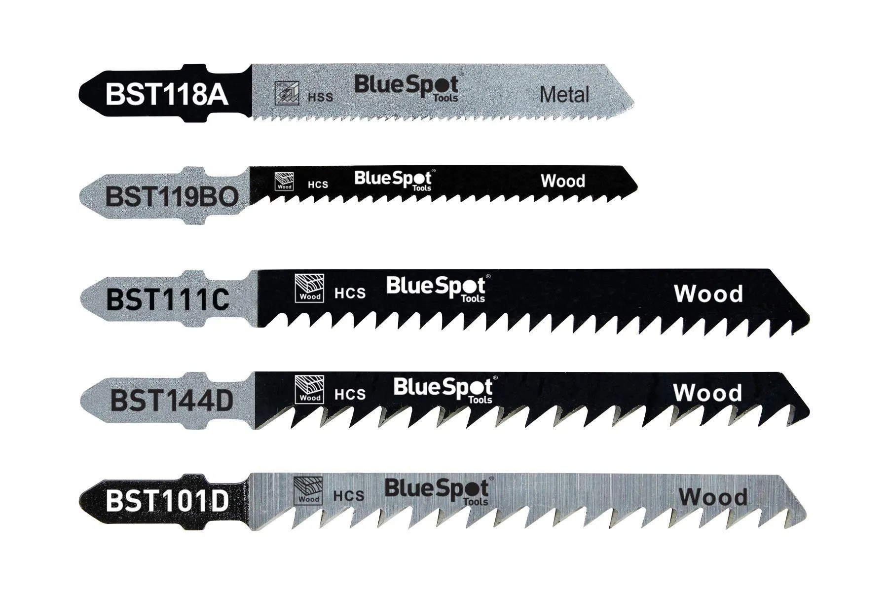 BLUE SPOT TOOLS 10 PCE JIGSAW BLADE SET (T-SHANK)