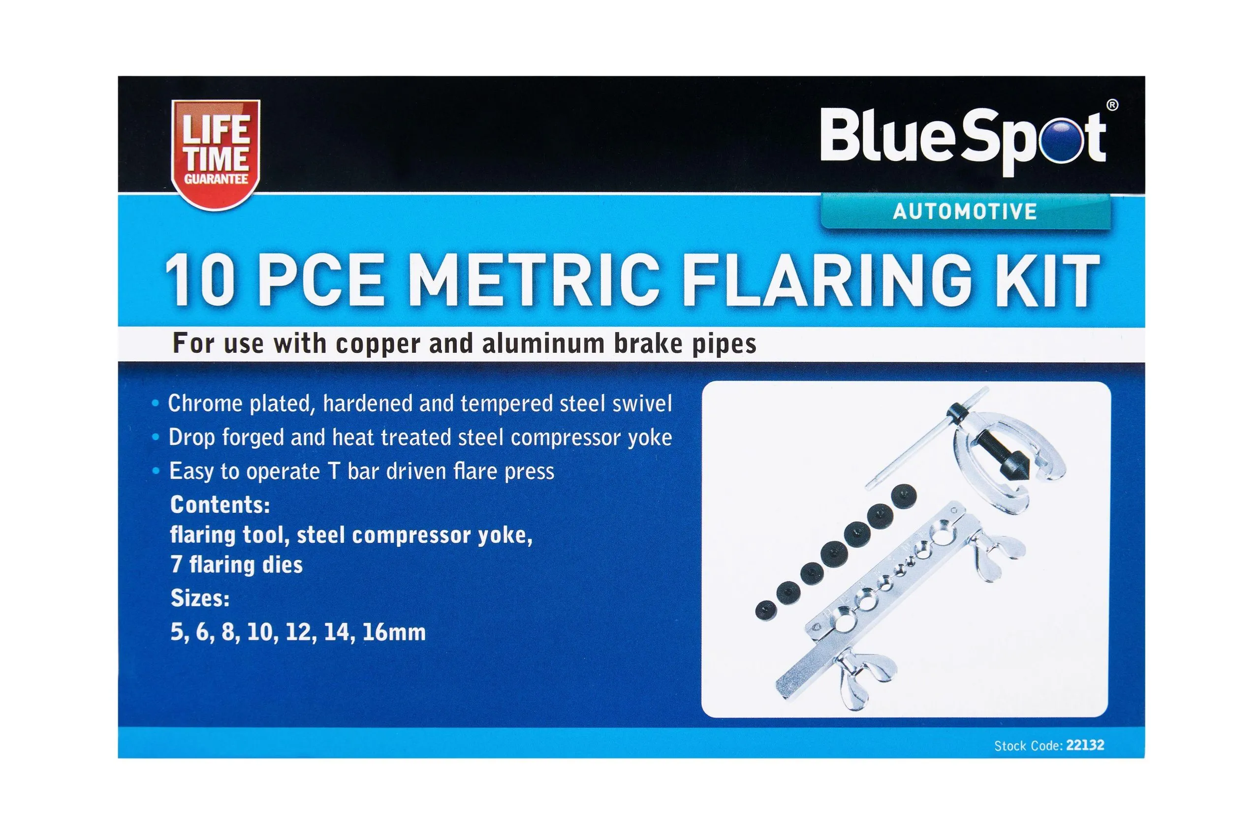 BLUE SPOT TOOLS 10 PCE METRIC FLARING KIT