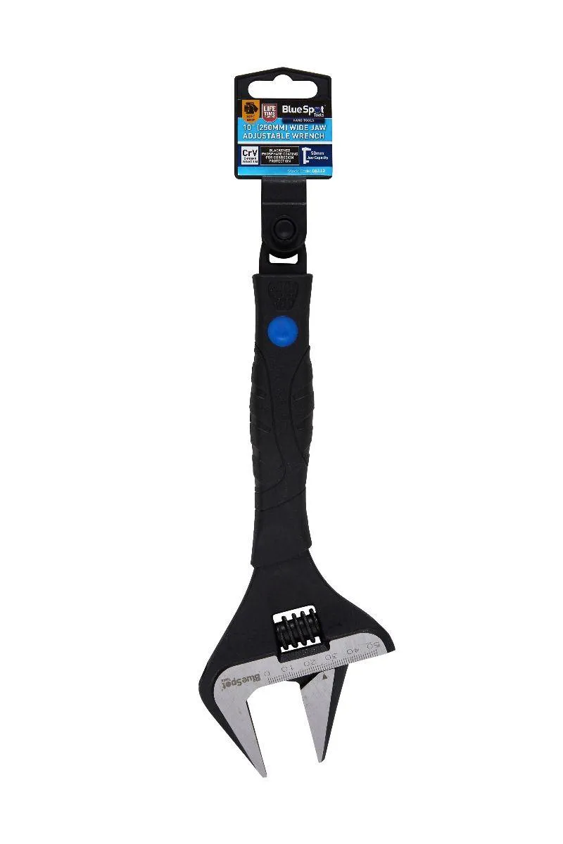 BLUE SPOT TOOLS 10" WIDE JAW ADJUSTABLE WRENCH