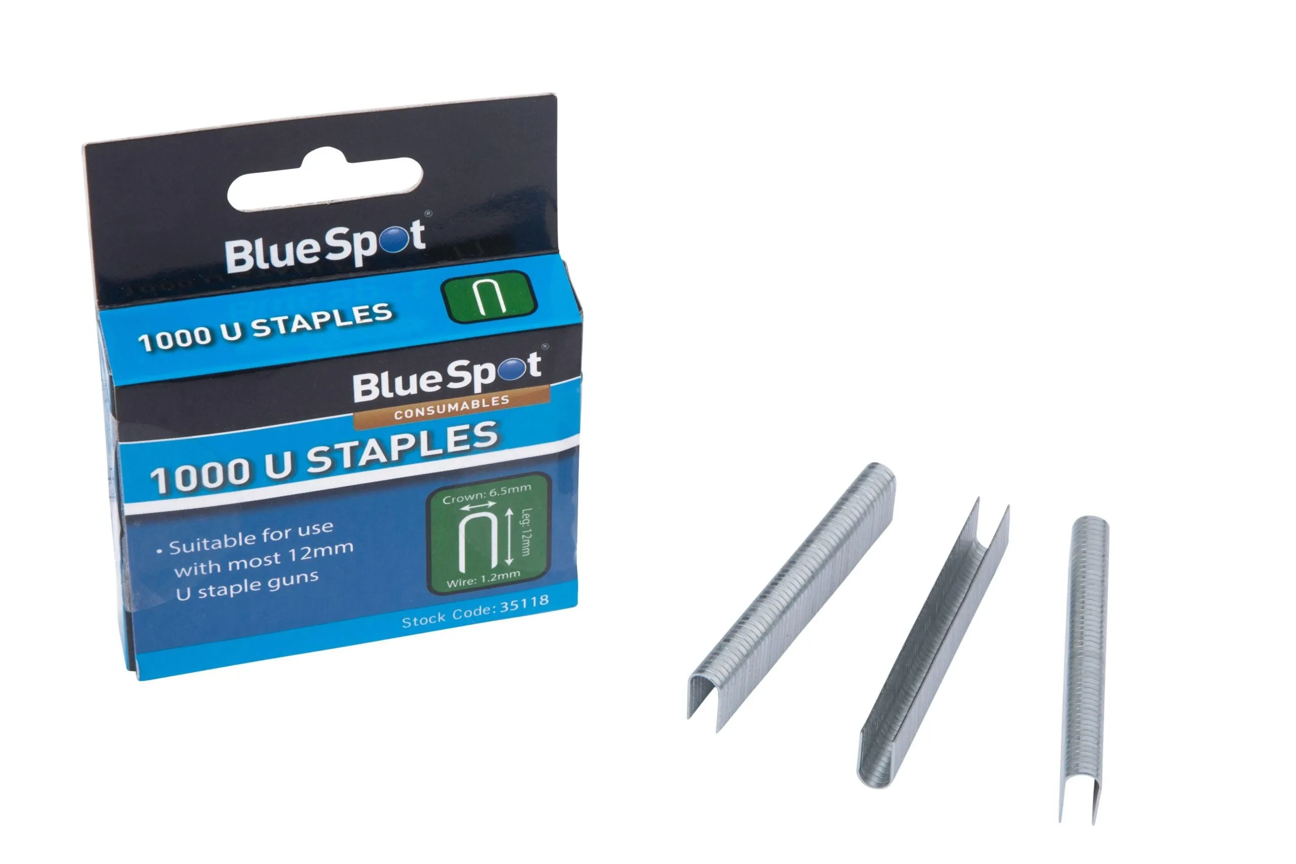 BLUE SPOT TOOLS 1000 PCE 12MM U-STAPLES