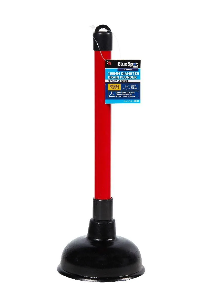 BLUE SPOT TOOLS 100MM DIAMETER DRAIN PLUNGER