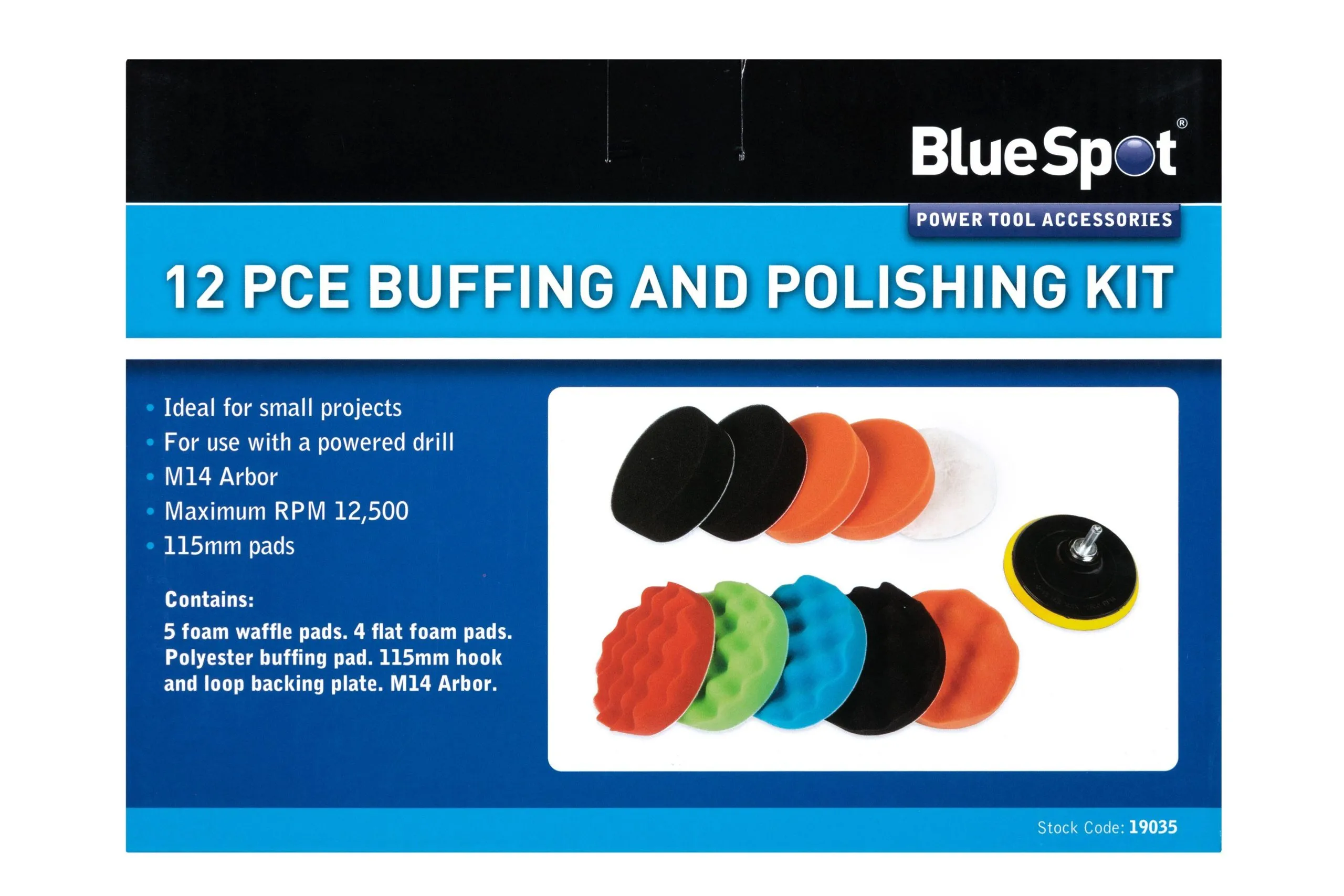 BLUE SPOT TOOLS 12 PCE BUFFING AND POLISHING KIT