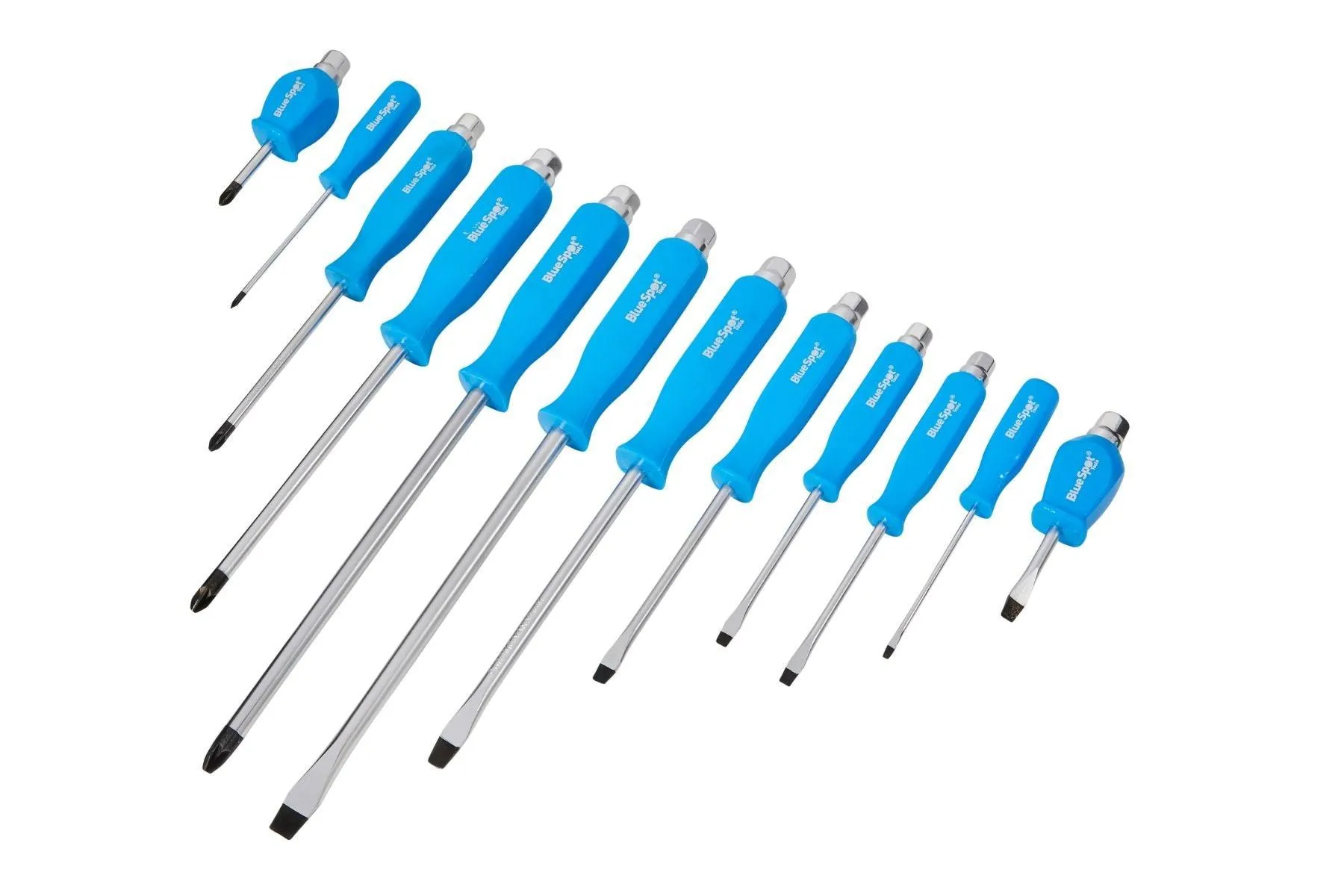 BLUE SPOT TOOLS 12 PCE HEX BOLSTER SCREWDRIVER SET