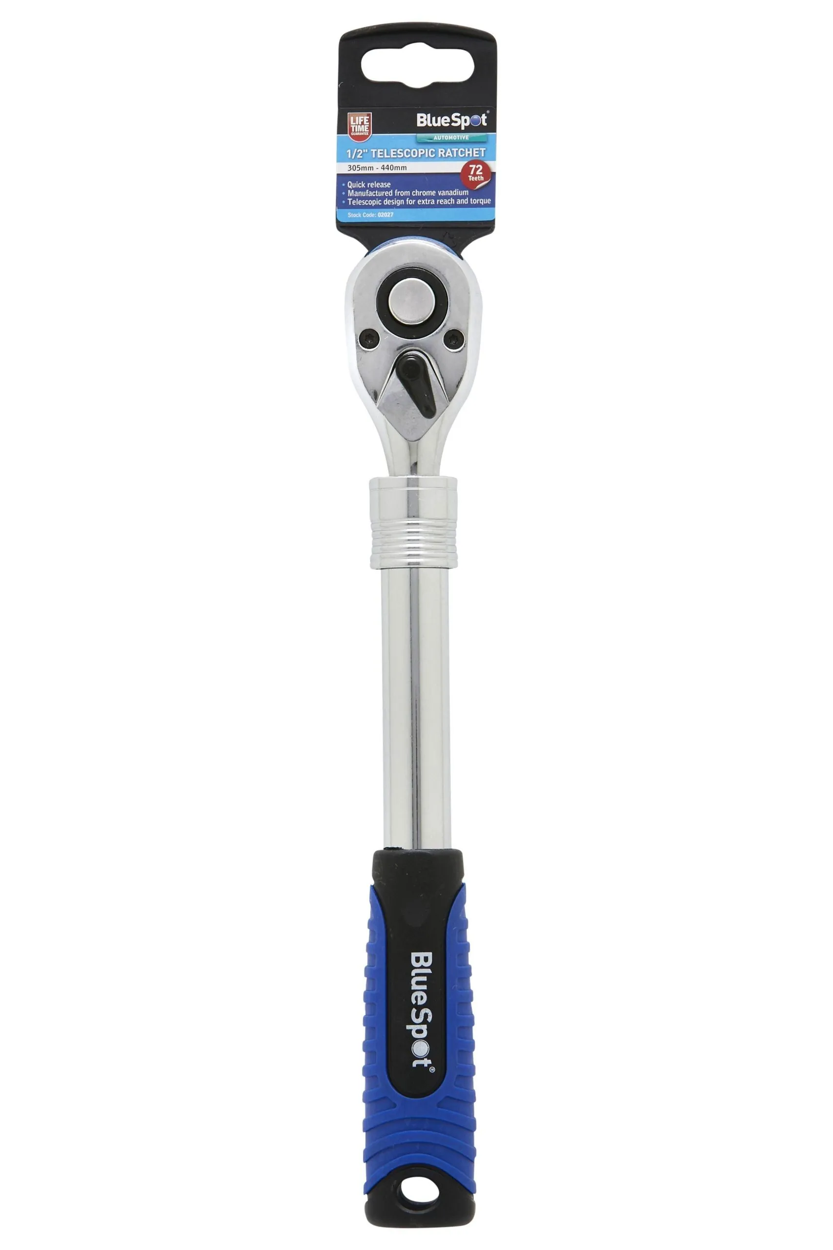 BLUE SPOT TOOLS 1/2" TELESCOPIC RATCHET (305MM-440MM) (72 TEETH)