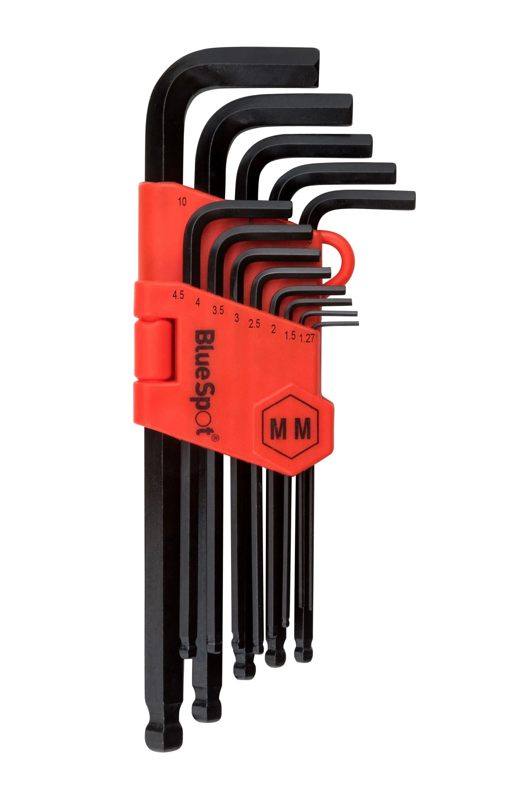 BLUE SPOT TOOLS 13 PCE LONG ARM METRIC BALL END HEX KEY SET (1.27-10MM)