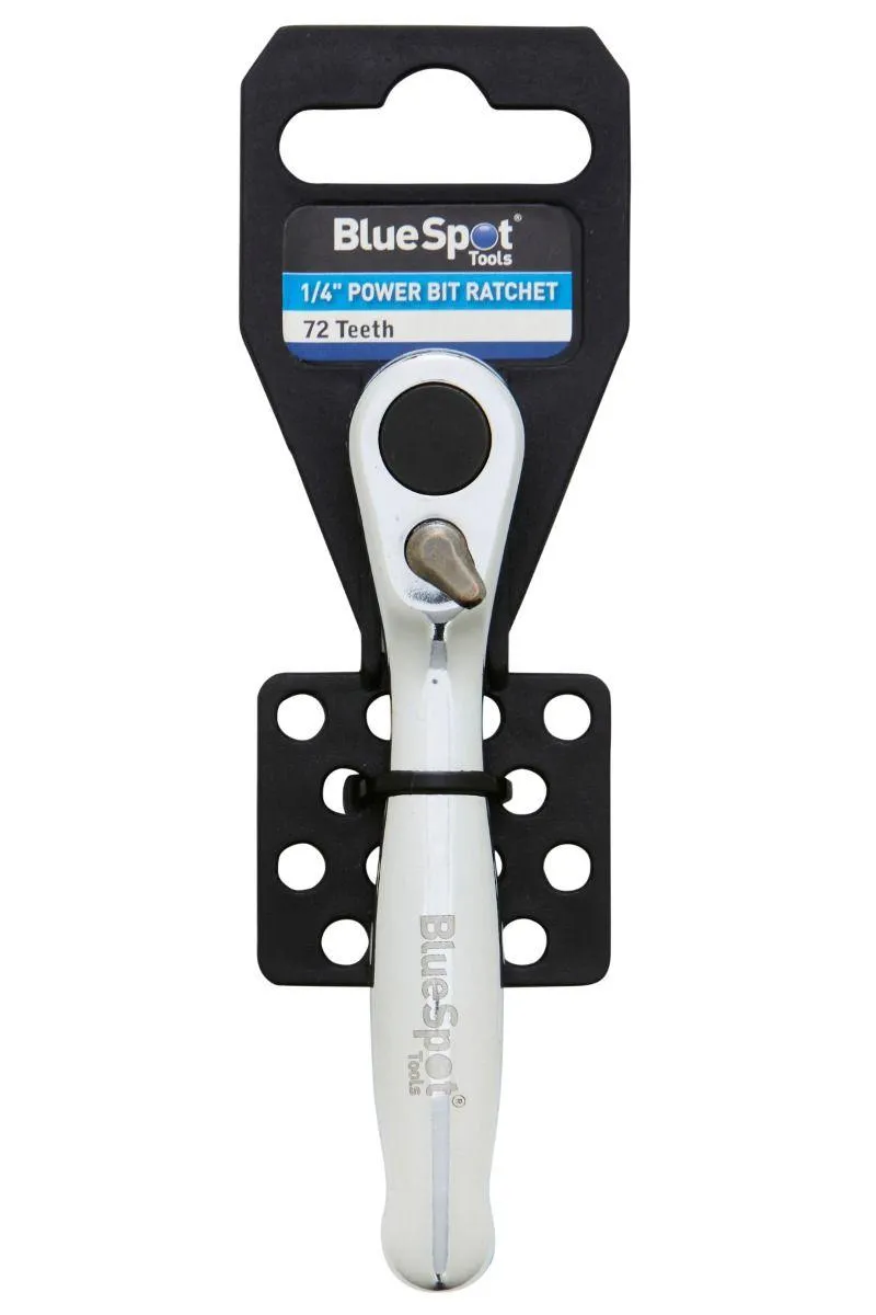BLUE SPOT TOOLS 1/4" POWER BIT RATCHET (72 TEETH)