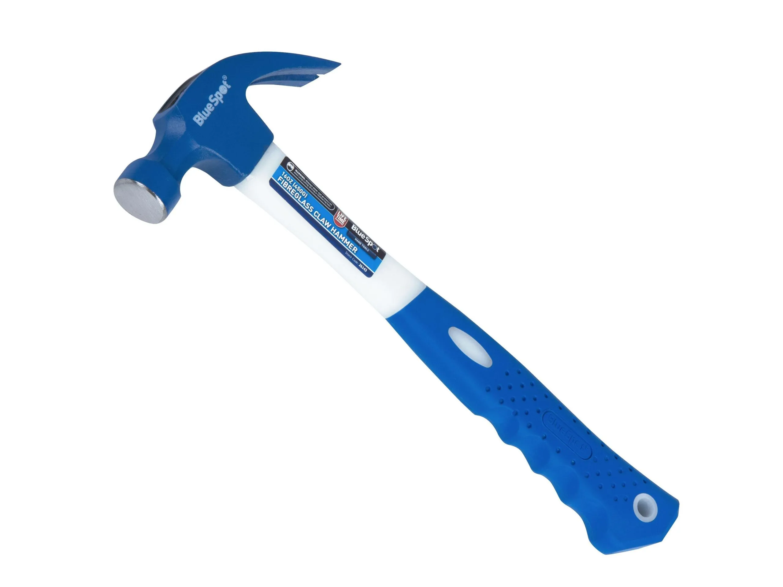 BLUE SPOT TOOLS 16OZ (450G) FIBREGLASS CLAW HAMMER