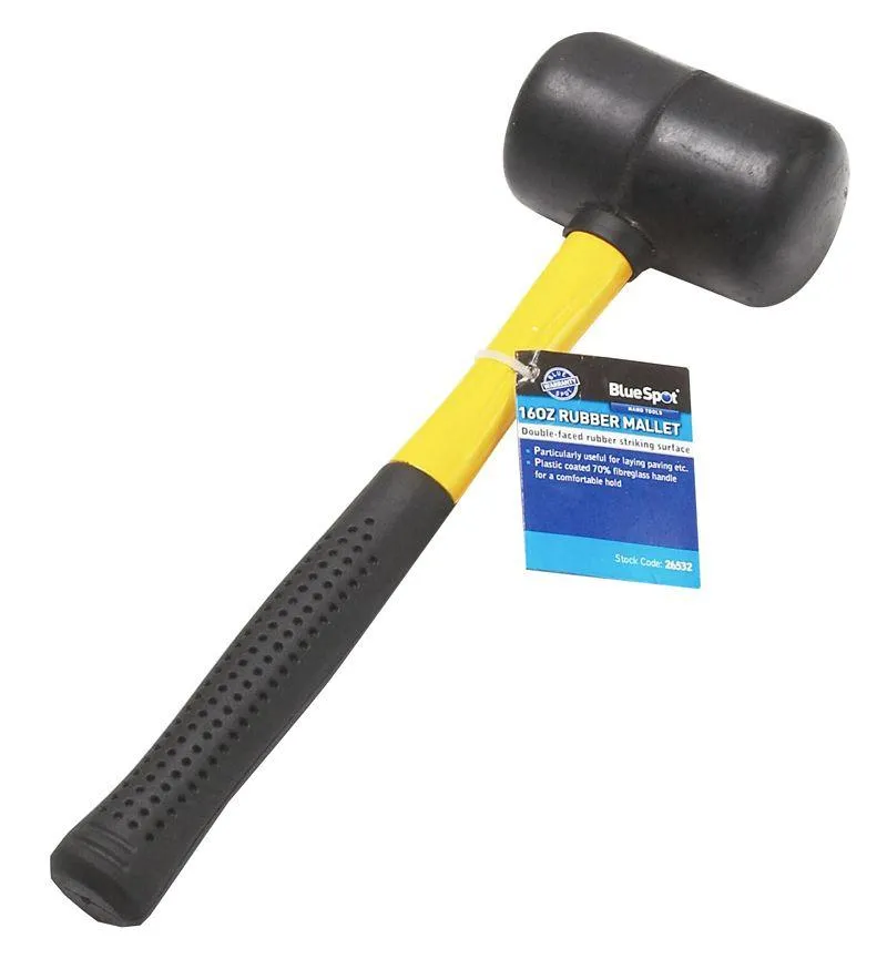 BLUE SPOT TOOLS 16OZ (450G) FIBREGLASS RUBBER MALLET