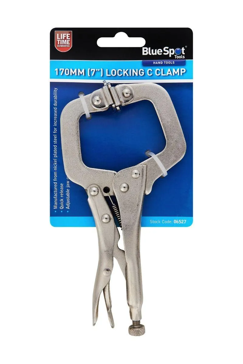 BLUE SPOT TOOLS 170MM (7") LOCKING C CLAMP