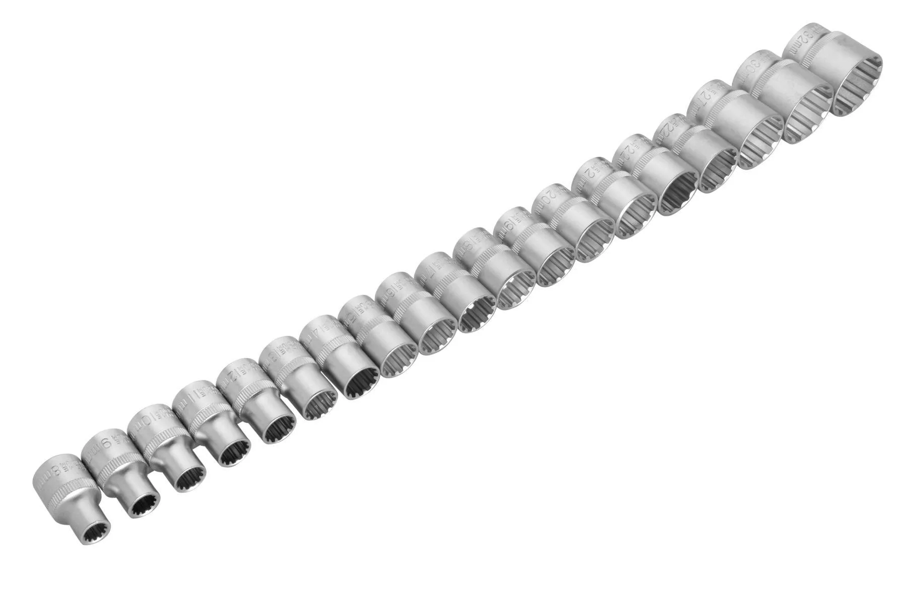 BLUE SPOT TOOLS 19 PCE 1/2" MULTI FIT SOCKET SET (8-32MM)