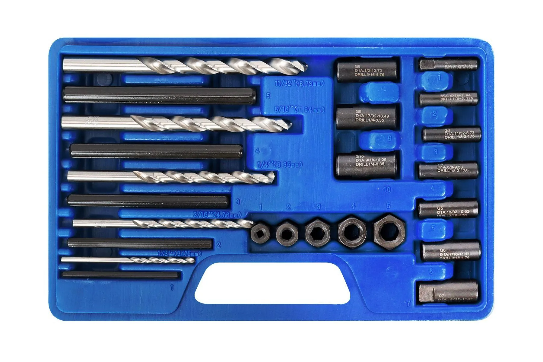 BLUE SPOT TOOLS 25 PCE STUD & BOLT EXTRACTOR KIT