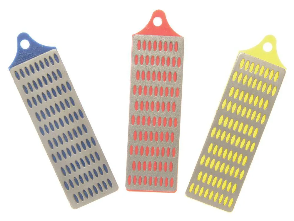 BLUE SPOT TOOLS 3 PCE 150MM X 50MM DIAMOND SHARPENING WHETSTONE SET