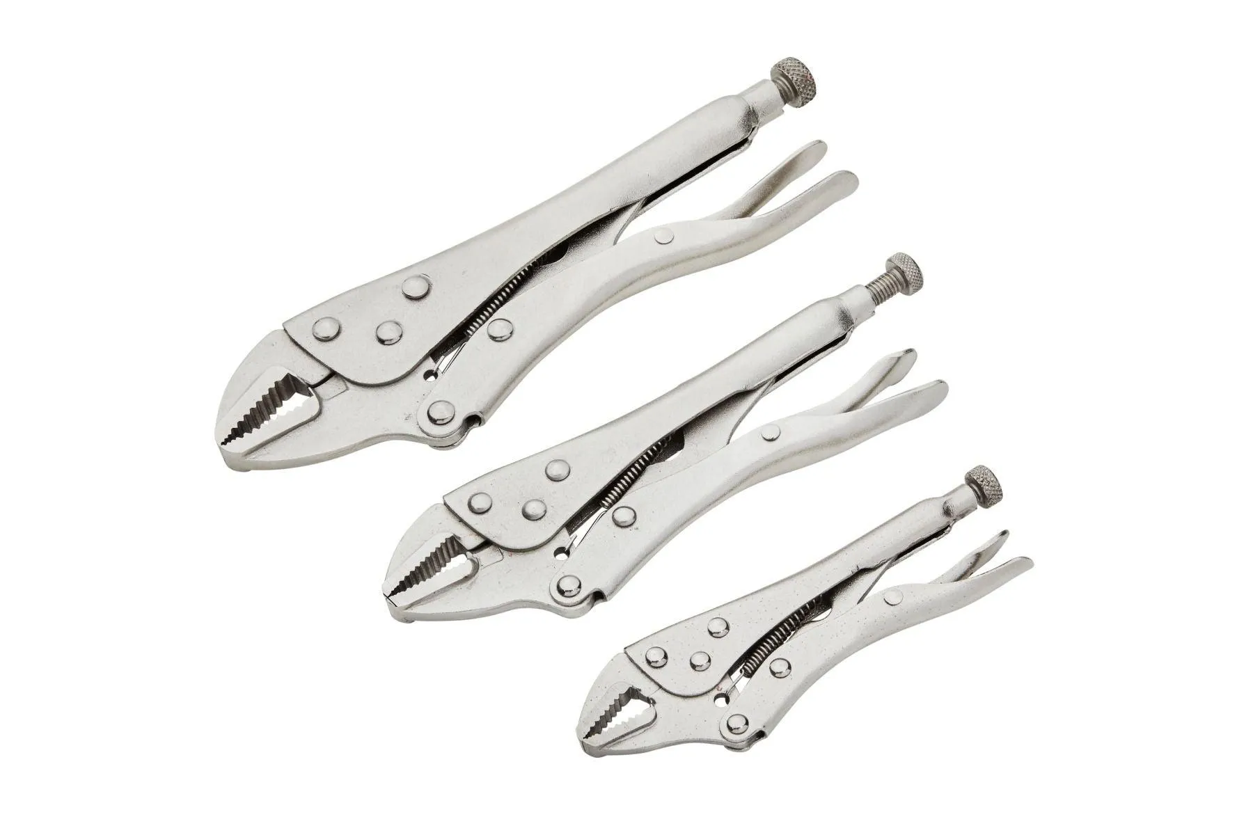 BLUE SPOT TOOLS 3 PCE STRAIGHT JAW LOCKING PLIERS IN WALLET (5", 7", 10")