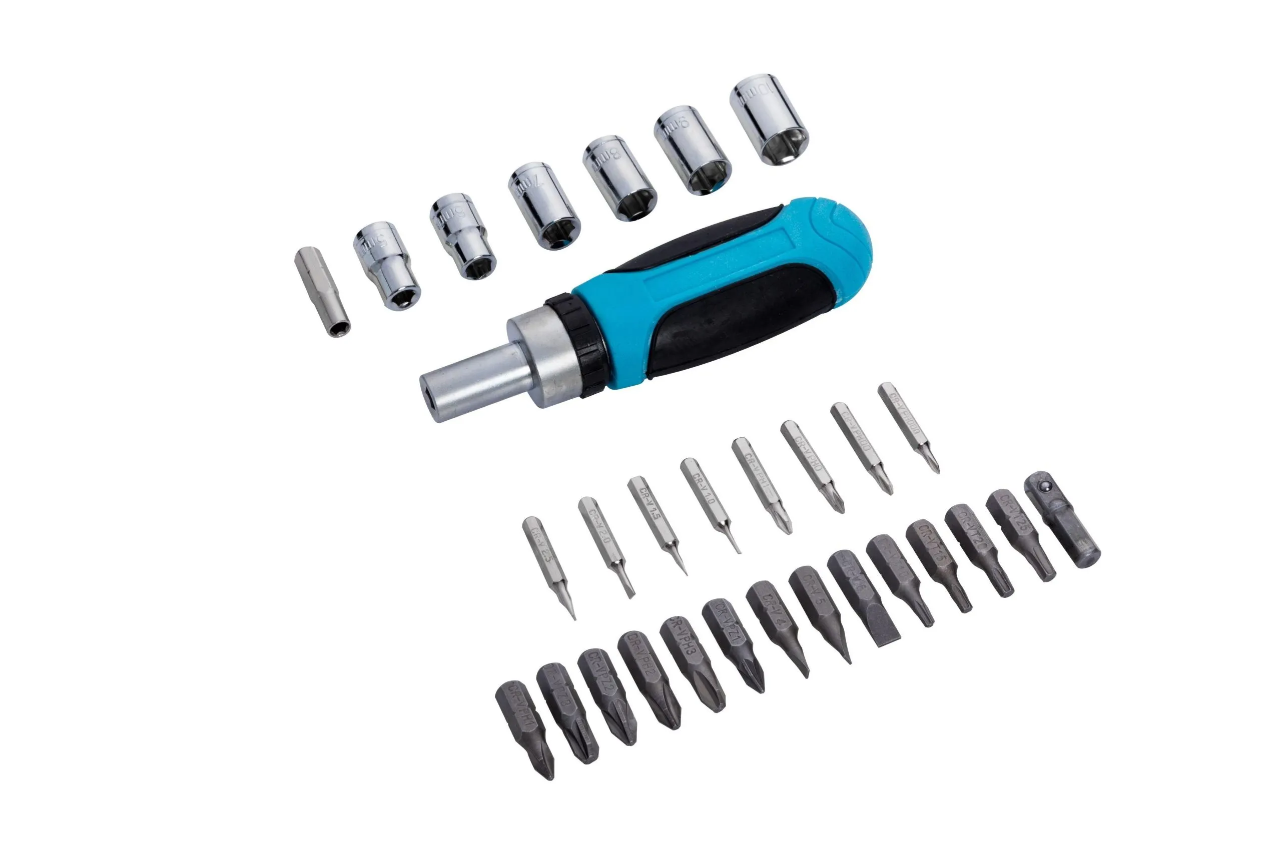 BLUE SPOT TOOLS 30 PCE RATCHET SCREWDRIVER AND SOCKET SET