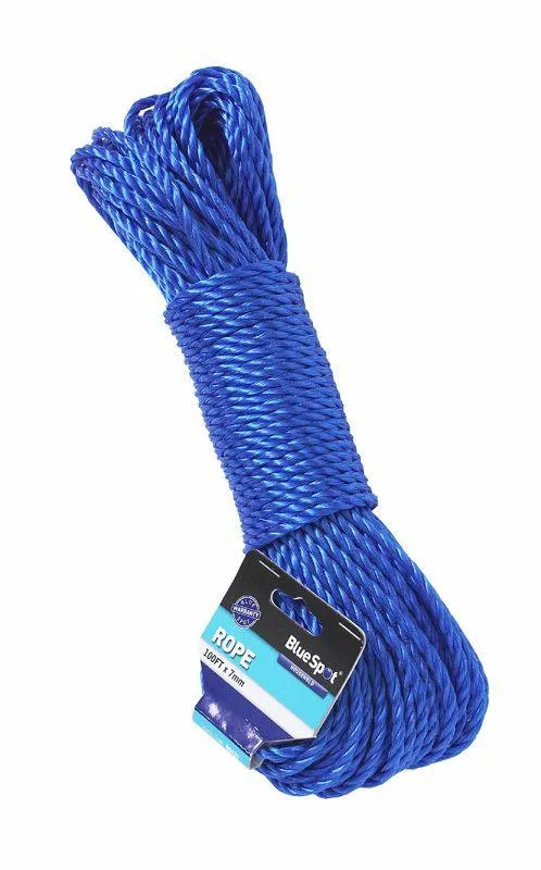 BLUE SPOT TOOLS 30M X 7MM (100FT) POLY ROPE