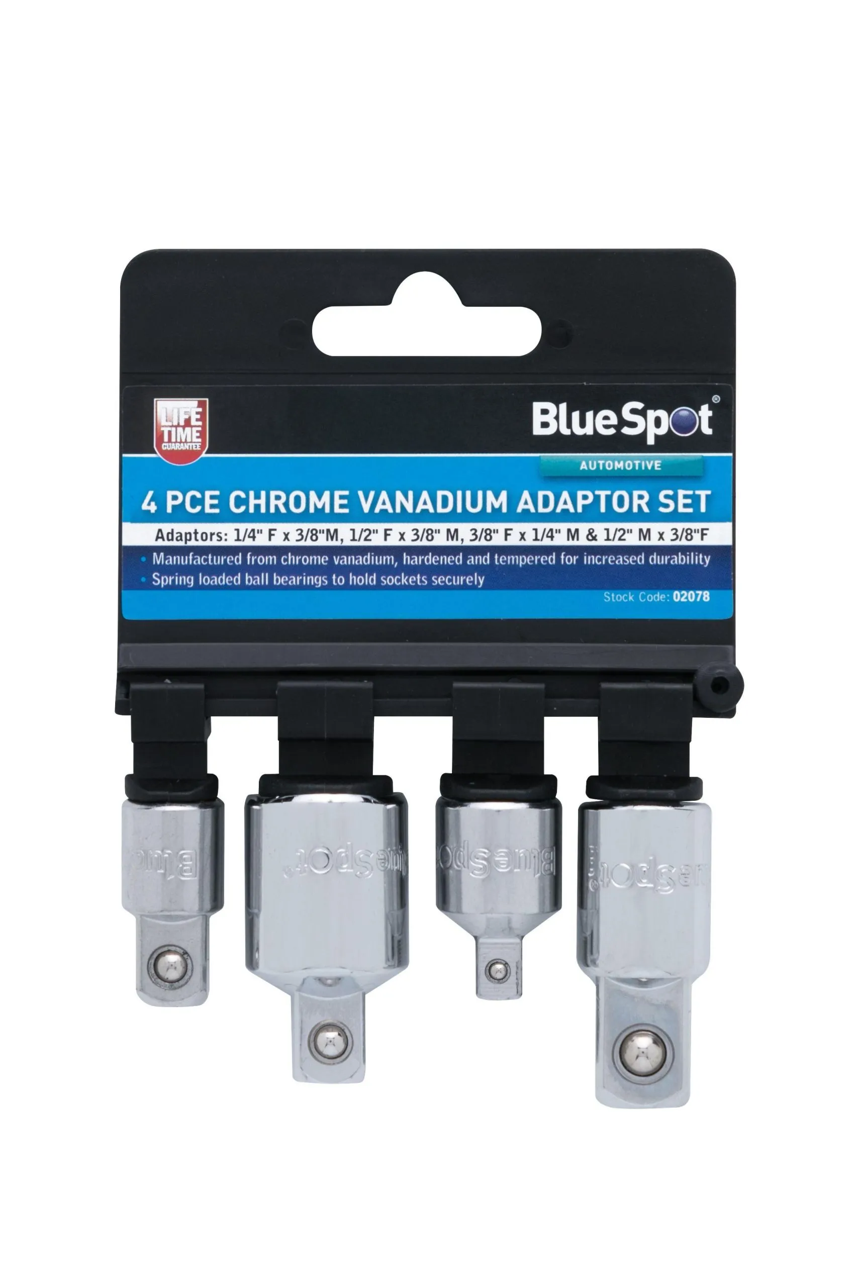 BLUE SPOT TOOLS 4 PCE ADAPTOR SET