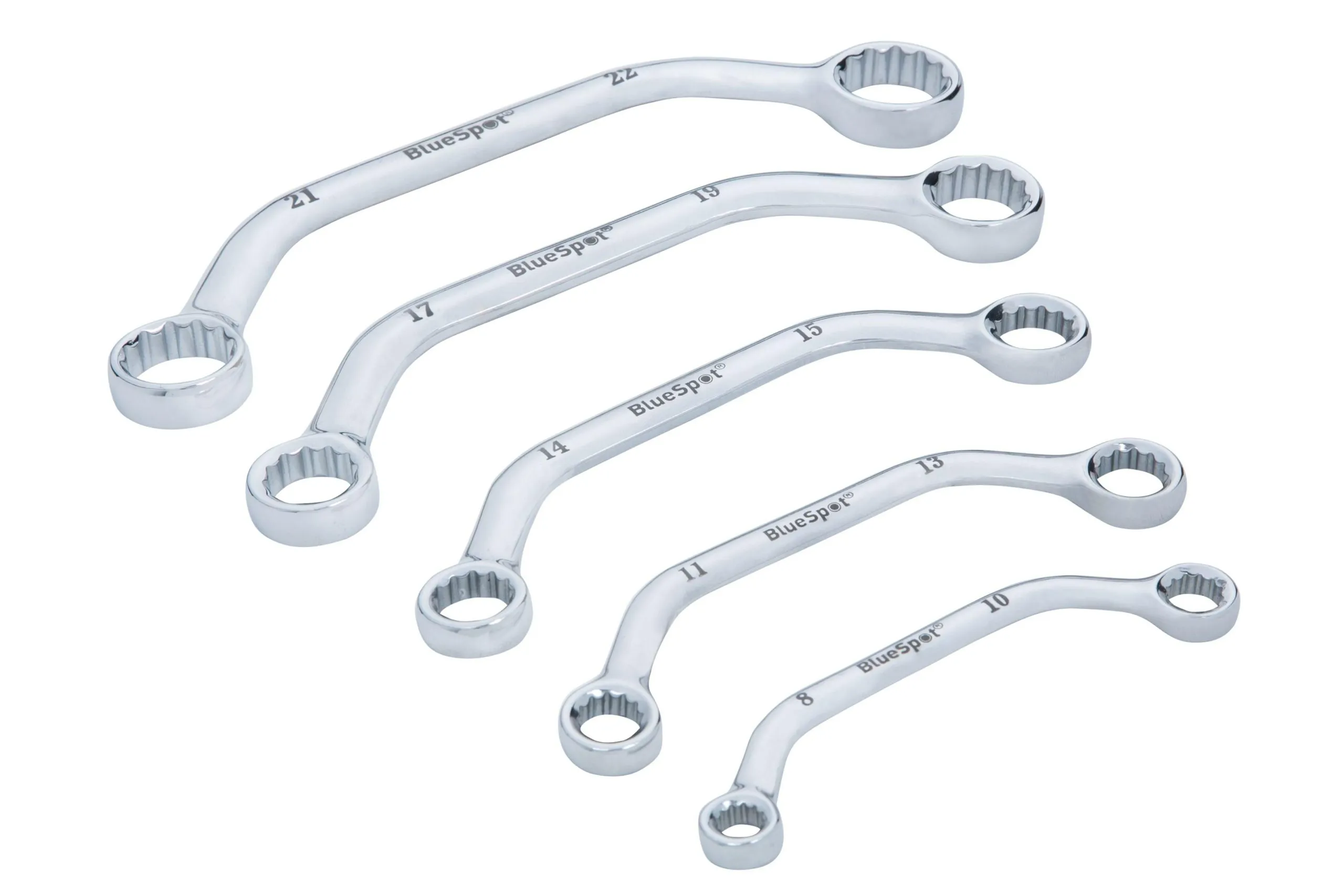 BLUE SPOT TOOLS 5 PCE METRIC OBSTRUCTION SPANNER SET (8-22MM)