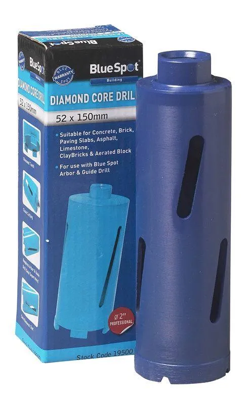 BLUE SPOT TOOLS 52 X 150MM DIAMOND CORE DRILL