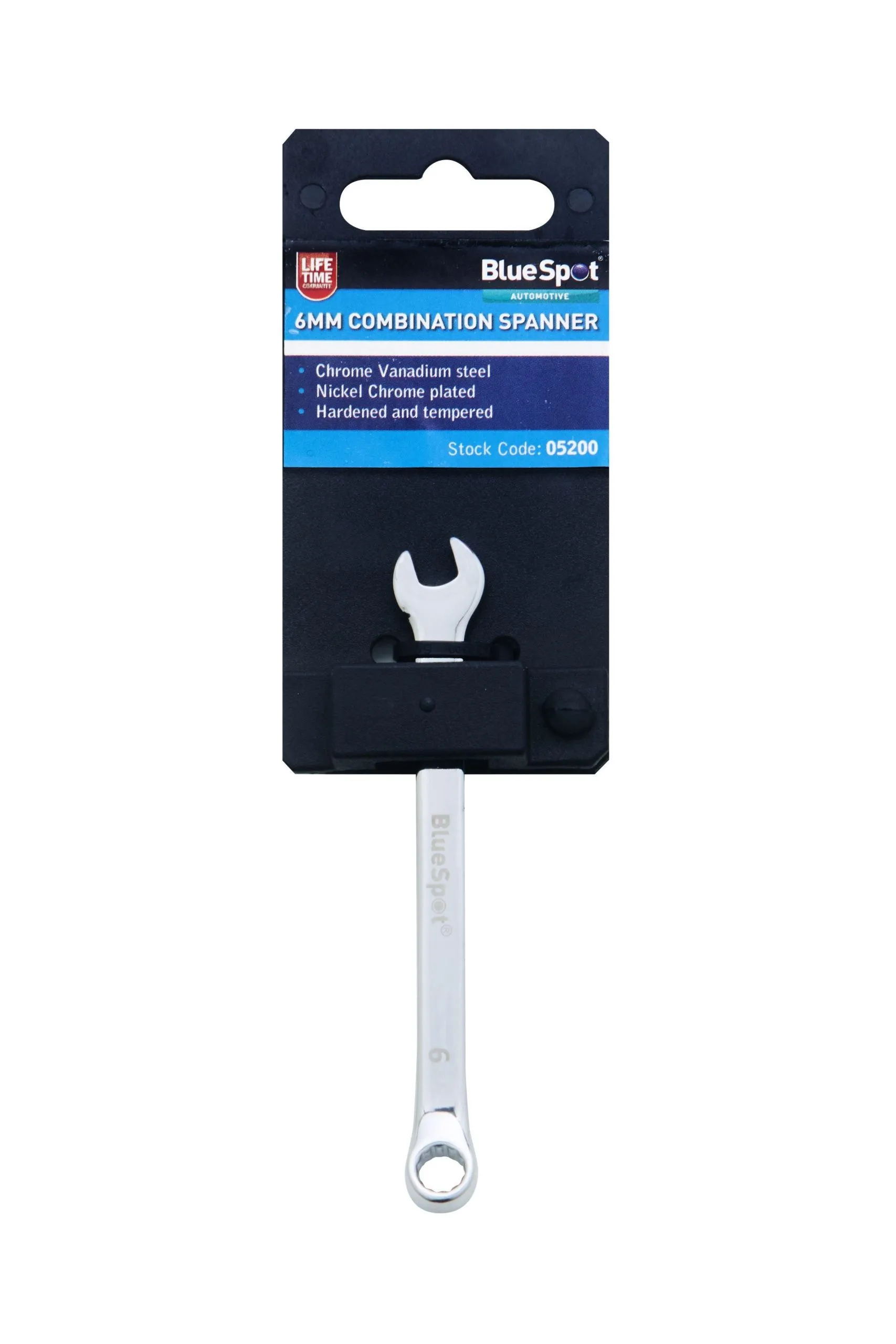 BLUE SPOT TOOLS 6MM FULLY POLISHED CHROME VANADIUM SPANNER