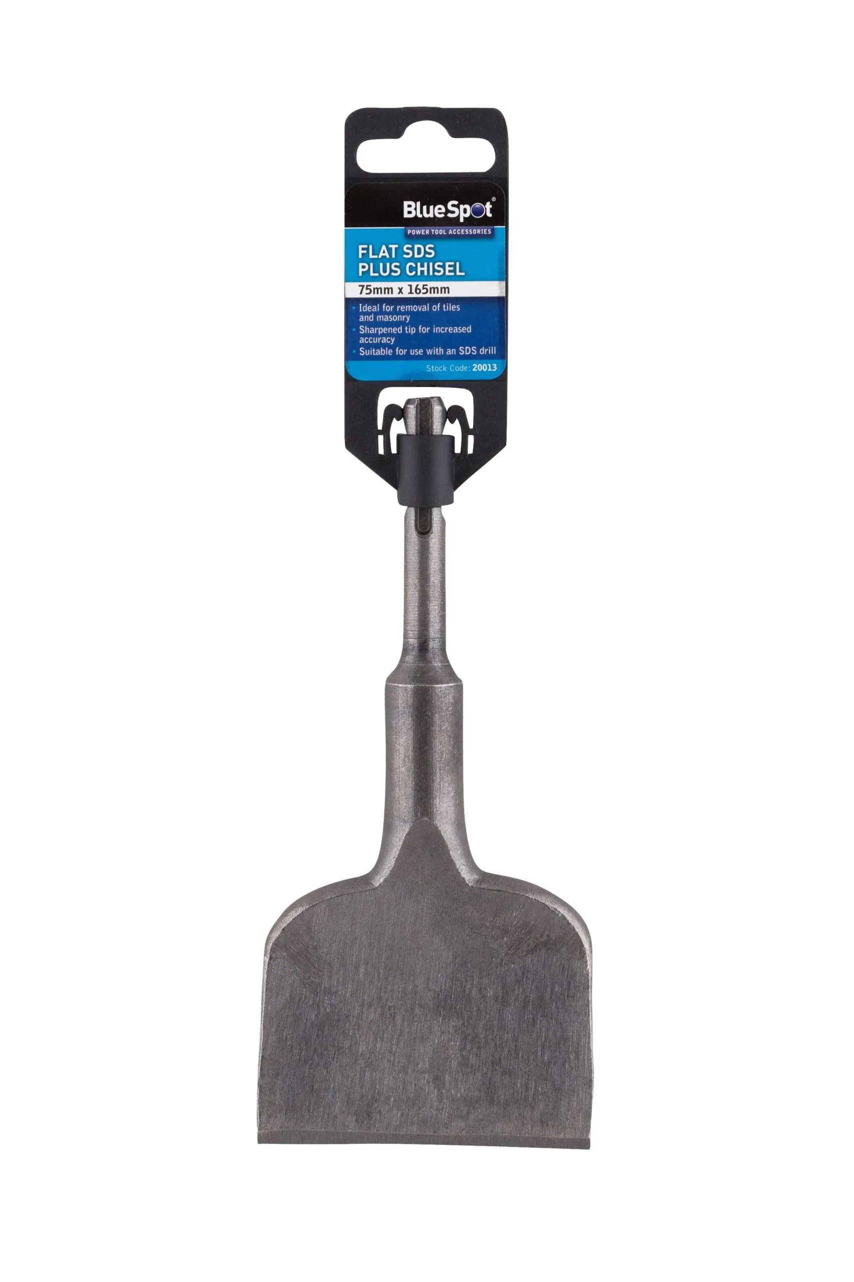 BLUE SPOT TOOLS 75MM X 165MM FLAT SDS PLUS CHISEL
