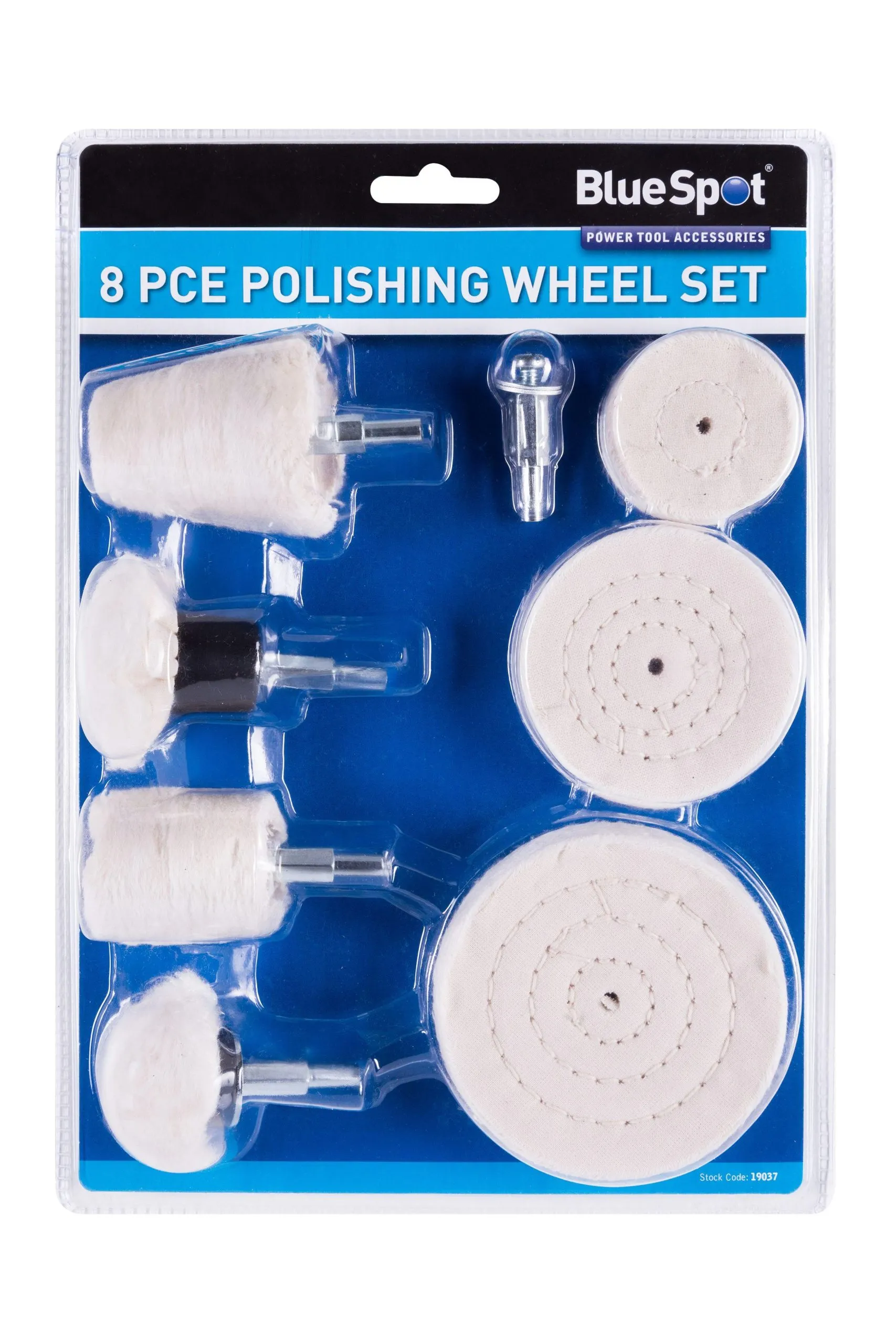 BLUE SPOT TOOLS 8 PCE POLISHING WHEEL SET