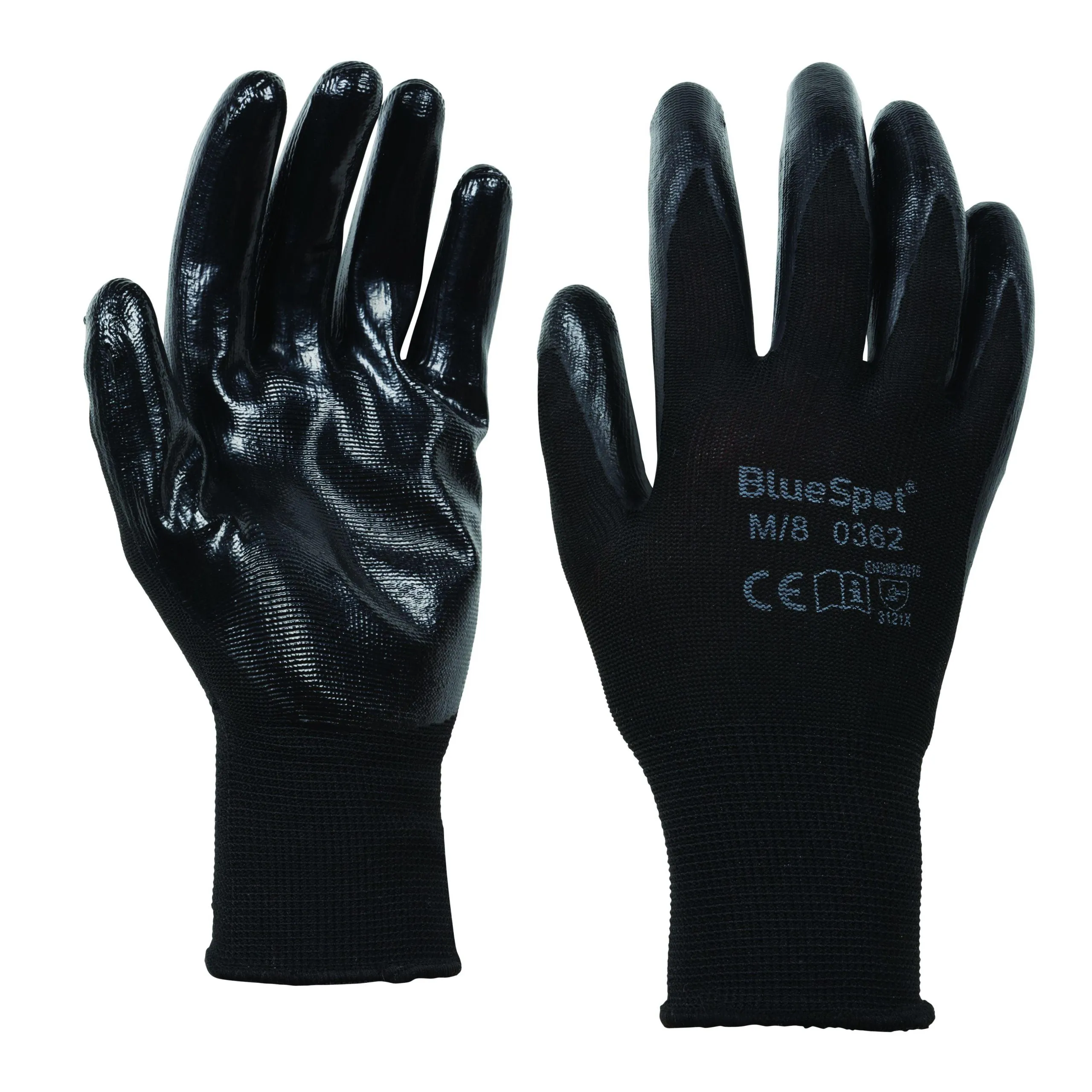 BLUE SPOT TOOLS NITRILE GRIP GLOVES (MEDIUM)